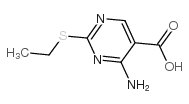 2-乙基巯基-4-氨基嘧啶-5-羧酸 结构式