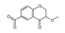 2,3-二氢-3-甲氧基-6-硝基-4H-1-苯并吡喃-4-酮 结构式