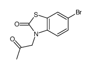 6-溴-3-(2-氧代丙基)-1,3-苯并噻唑-2(3H)-酮 结构式