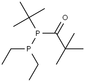 1-[1-(1,1-二甲基乙基)-2,2-二乙基二膦酰基]-2,2-二甲基-1-丙酮 结构式