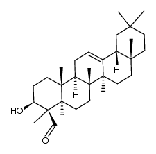 3-羟基-齐墩果-12-烯-23-醛 结构式
