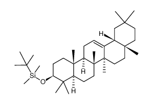 Olean-12-ene, 3-[[(1,1-dimethylethyl)dimethylsilyl]oxy]-, (3β)- 结构式