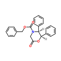 (2R,3S)-N-苄氧羰基-2,3-二苯基吗啉-6-酮 结构式