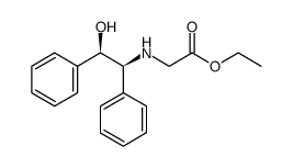 2-((1S,2R)-2-羟基-1,2-二苯基乙基氨基)乙酸乙酯 结构式