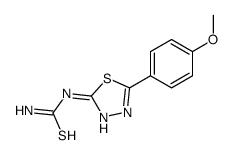 N-[5-(4-甲氧基苯基)-1,3,4-噻二唑-2-基]硫脲 结构式