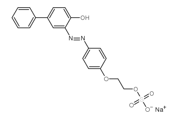 3-[[4-[2-(硫氧杂)乙氧基]苯基]偶氮[1,1'-联苯基]-4-醇钠 结构式