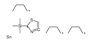 4-(三丁基甲锡烷基)-2-(三甲基甲硅烷基)噻唑 结构式
