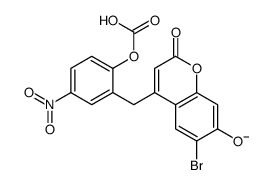 Carbonic acid, (6-bromo-7-hydroxy-2-oxo-2H-1-benzopyran-4-yl)methyl 4-nitrophenyl ester 结构式