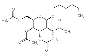 己基-2,3,4,6-四-氧-乙酰基-β-D-吡喃葡萄糖苷 结构式