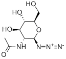 2-乙酰氨基-2-脱氧-β-D-吡喃葡萄糖基叠氮化物 结构式