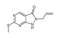 2-烯丙基-6-(甲基硫代)-1H-吡唑并[3,4-d]嘧啶-3(2H)-酮 结构式