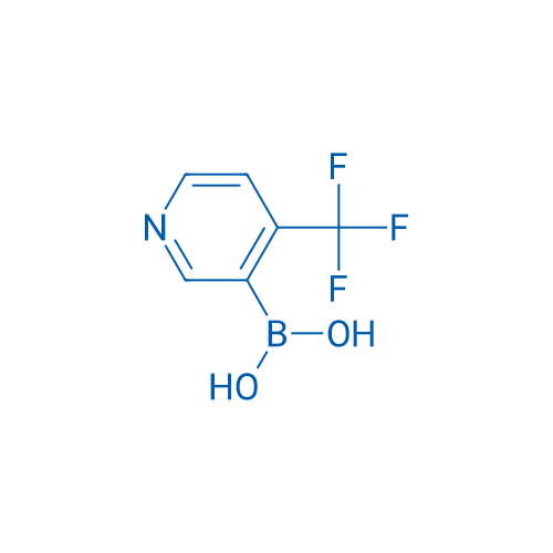 (4-(三氟甲基)吡啶-3-基)硼酸 结构式