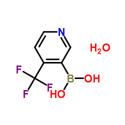 4-三氟甲基吡啶-3-硼酸水合物 结构式