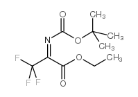 2-叔丁氧基羰基亚氨基-3,3,3-三氟丙酸乙酯 结构式