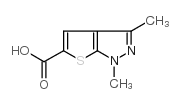 1,3-二甲基-1H-噻吩并[2,3-c]吡唑-5-羧酸 结构式