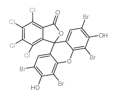 2,3,4,5-四氯-6-(2,4,5,7-四溴-6-羟基-3-氧代-3H-占吨-9-基)苯甲酸 结构式