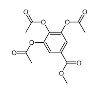 3,4,5-三乙酰氧基苯甲酸甲酯 结构式