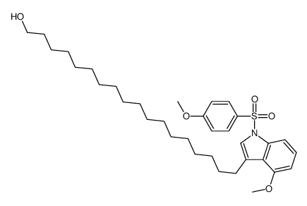 1H-Indole-3-octadecanol, 4-methoxy-1-[(4-methoxyphenyl)sulfonyl]- 结构式