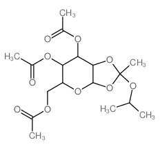 1,2-O-[1-(1-甲基乙氧基)亚乙基]-β-D-甘露吡喃糖 三乙酸酯 结构式