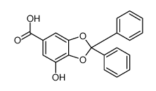 7-羟基-2,2-二苯基-1,3-苯并二氧杂环戊烯-5-羧酸 结构式