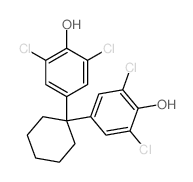2,6-dichloro-4-[1-(3,5-dichloro-4-hydroxy-phenyl)cyclohexyl]phenol 结构式