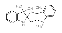 1',3,3',3a,4,8b-Hexahydro-3',3a,8b-trimethylspiro[2H-furo[3,2-b]indole-2,2'-[2H]indol]-3'-ol 结构式