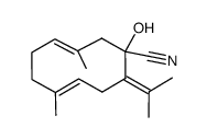3,7-环癸二烯-1-甲腈,1-羟基-3,7-二甲基-10-(1-甲基亚乙基)-,(E,E)- 结构式