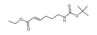(2E)-6-[[(1,1-DiMethylethoxy)carbonyl]aMino]-2-hexenoic Acid Ethyl Ester 结构式