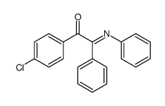 Ethanone, 1-(4-chlorophenyl)-2-phenyl-2-(phenylimino)- 结构式
