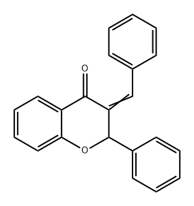 2,3-二氢-2-苯基-3-(苯亚甲基)-4H-1-苯并吡喃-4-酮 结构式