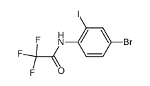 N-(4-溴-2-碘苯基)-2,2,2-三氟乙酰胺 结构式