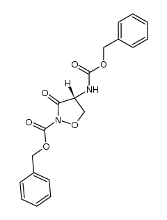 2-Isoxazolidinecarboxylic acid, 3-oxo-4-[[(phenylmethoxy)carbonyl]amino]-, phenylmethyl ester, (R)- (9CI) 结构式