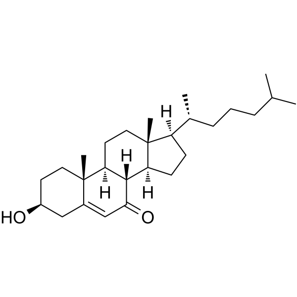 5-胆甾烯-3β-醇-7-酮 结构式