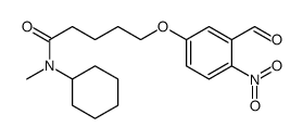 N-环己基-5-(3-甲酰基-4-硝基苯氧基)-N-甲基戊酰胺 结构式