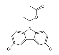 9H-Carbazole-9-methanol, 3,6-dichloro-α-methyl-, 9-acetate 结构式