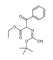2-(叔丁氧基羰基氨基)-3-氧代-3-苯基丙酸乙酯 结构式