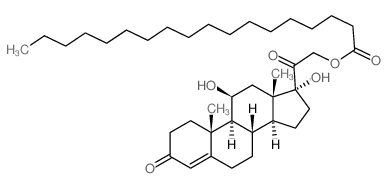 孕甾-4-烯-3,20-二酮-11β,17-二羟基-21-硬脂酰氧基酯 结构式
