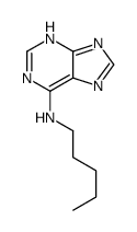 N-戊基-9H-嘌呤-6-胺 结构式