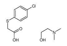 ((4-Chlorophenyl)thio)acetic acid 2-(dimethylamino)ethanol (1:1) 结构式