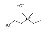 N-乙基-2-羟基-N,N-二甲基乙铵氢氧化物 结构式