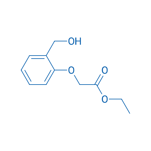 (2-羟基甲基苯氧基)-乙酸乙酯 结构式