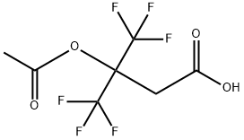 3-乙酰氧基-4,4,4-三氟-3-(三氟甲基)丁酸 结构式