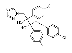 1,3-双(4-氯苯基)-2-(4-氟苯基)-4-(1H-1,2,4-三唑-1-基)-2,3-丁二醇 (rel-(2R,3S)-构型) 结构式