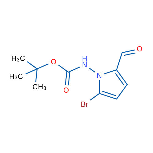 TERT-BUTYL (2-BROMO-5-FORMYL-1H-PYRROL-1-YL)CARBAMATE 结构式