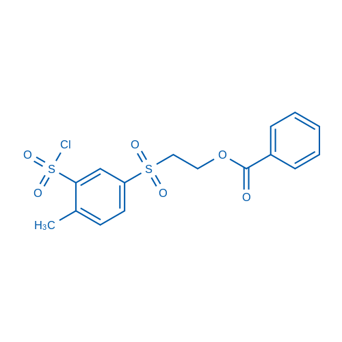 Benzoic acid, 3-(chlorosulfonyl)-, 2-[(4-methylphenyl)sulfonyl]ethyl ester 结构式