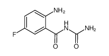 2-氨基-N-(氨基羰基)-5-氟苯甲酰胺 结构式