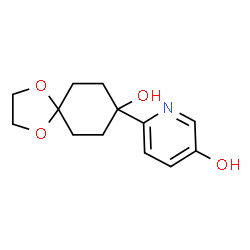 3-羟基-6-(8-羟基-1,4-二氧杂螺[4.5]癸烷-8-基)吡啶 结构式