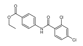 4-(2,4-二氯苯甲酰胺基)苯甲酸乙酯 结构式