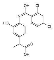 2-[4-[(2,4-二氯苯甲酰基)氨基]-3-羟基苯基]丙酸 结构式