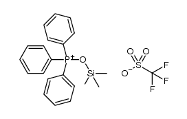 Phosphorus(1+), triphenyl(trimethylsilanolato)-, (T-4)-, salt with trifluoromethanesulfonic acid (1:1) (9CI) 结构式